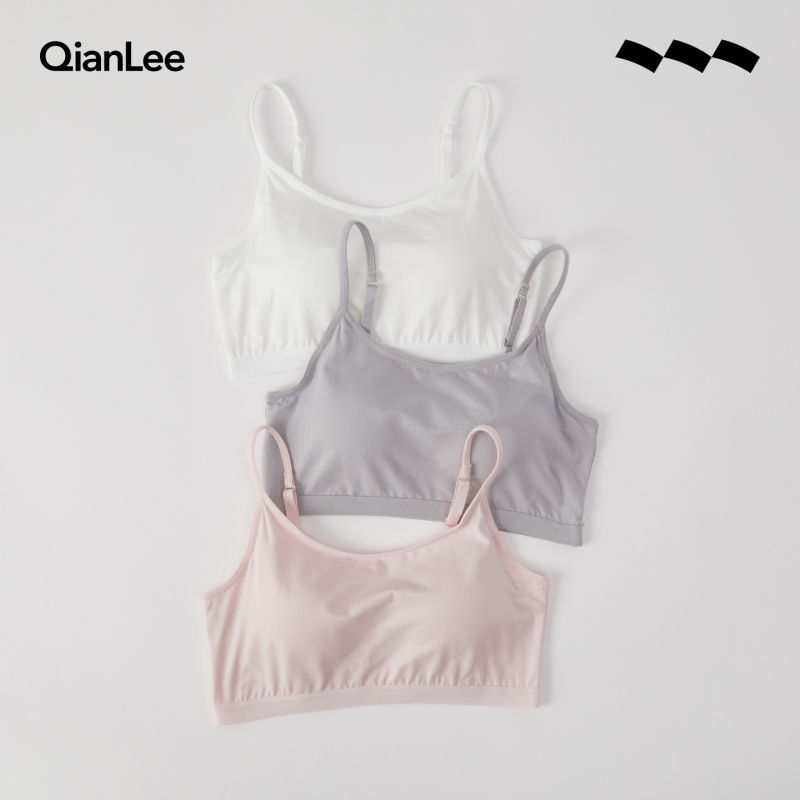 Strapless Bra with Chest Pads, Integrated Camisole, Push-Up, Base Layer for Girls and Students, Anti-Exposure Strapless Bra with Chest Pads, Integrated Camisole, Push-Up, Base Layer for Girls and Students, Anti-Exposure