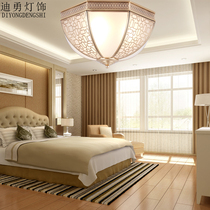 European style all copper ceiling lamp New pattern Living room bedroom study entrance lamp Corridor aisle Modern simple lamps