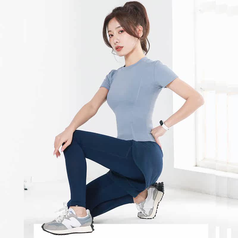 Sports Suit Women Speed Dry Clothes Running Fitness Room Yoga Suit Professional High-end Fashion Morning Running Spring Autumn Summer Thin