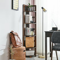 Bookshelves Shelf Living room Floor minimalist modern solid wood Wall corner Corner Accommodating Rack Triangle Corner Small Bookcase