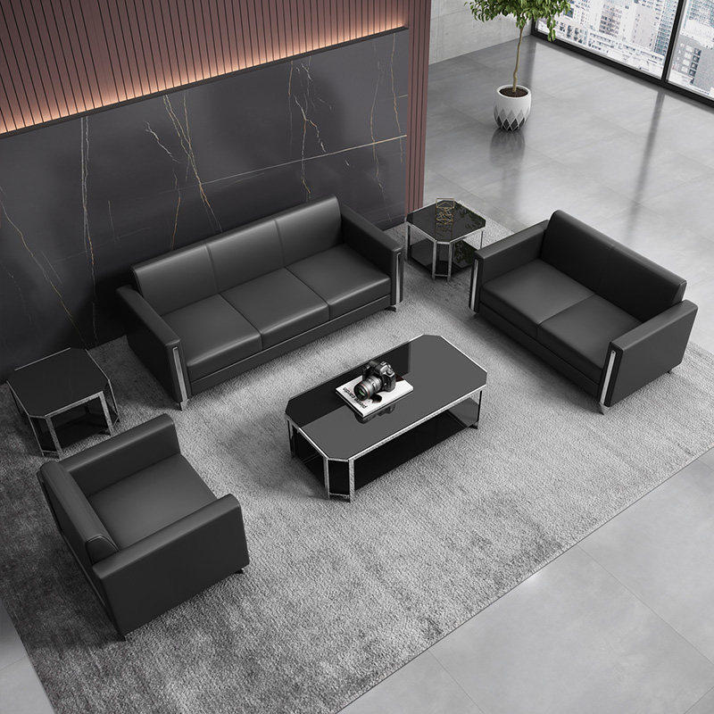 Office Sofa Brief Modern Hospitality Business Fair guests Fashion office sofas trio position tea table combinations