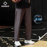 Шелковые спортивные летние баскетбольные дышащие штаны, в американском стиле, свободный прямой крой