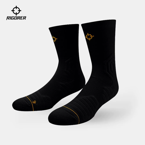 Баскетбольные спортивные высокие сапоги, носки подходит для мужчин и женщин для тренировок, снайперский выстрел, средней длины, для бега, увеличенная толщина