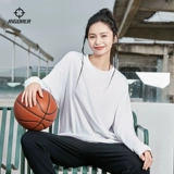 Баскетбольный базовый приятный телу демисезонный спортивный однотонный лонгслив для отдыха, в американском стиле