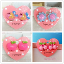 Childrens ear Jewelry earrings without ear hole cartoon cute girl baby earrings ear buckle clip type little girl ear clip