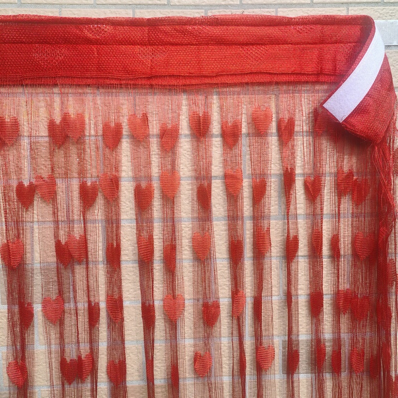 Velcro Encrypted Finished Heart-Shaped Door Curtain, Self-Adhesive Peach Heart String Curtain, Living Room and Bedroom Decorative Partition Curtain Velcro Encrypted Finished Heart-Shaped Door Curtain, Self-Adhesive Peach Heart String Curtain, Living Room and Bedroom Decorative Partition Curtain