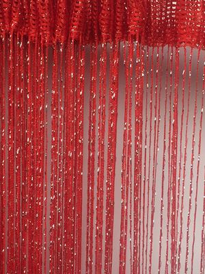 Wedding Finished Products Qing Encryption Plus Coarse Finished White Red Shiny Shiny Silver Wire Cord Curtain Wedding Suspended Ceiling Streaming Suades