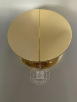 Light luxury golden glass door handle semicircular hotel solid wood door handle new Chinese style framed double door handle