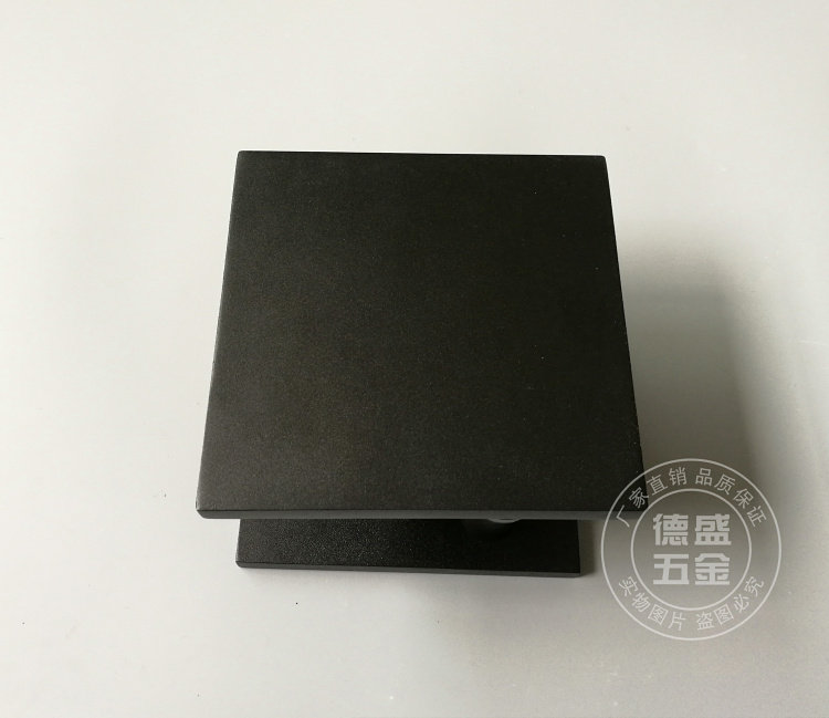 Square tempered glass gate handle Industrial black wooden door handle Central European bathroom door armrest Hyundai ins