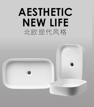 Germany Nordic ultra-thin ceramic art stage basin large size Hotel light luxury wash basin single basin basin Basin