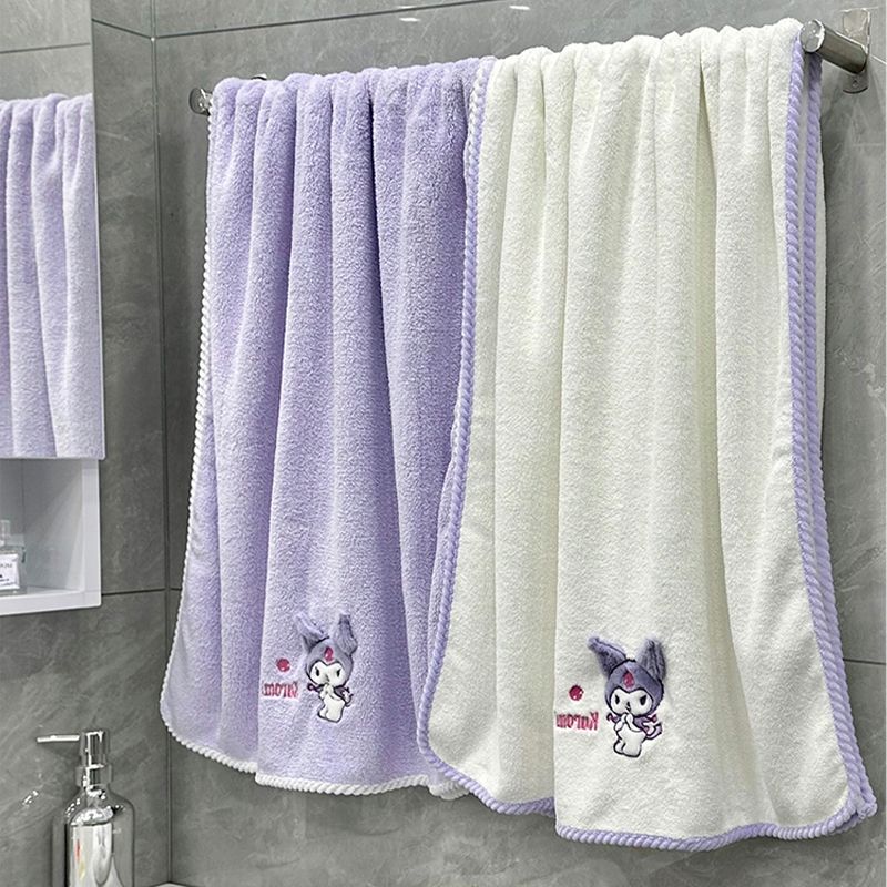 Kuromi Bath Towel for Women 2026 New Model Household Coral Fleece Absorbent Quick-Drying Non-Shedding Wearable Wrap Bathrobe Towel Kuromi Bath Towel for Women 2026 New Model Household Coral Fleece Absorbent Quick-Drying Non-Shedding Wearable Wrap Bathrobe Towel