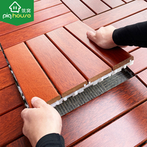 Pineapple grid anticorrosive wood splicing floor DIY self-piling bathroom outdoor balcony floor with waterproof solid wood board
