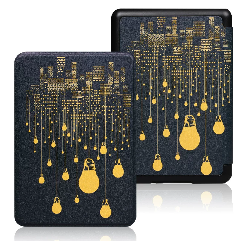 Подходящий чехол-защитная крышка для Kindle Paperwhite6 Amazon kpw5 e-book Kpw3 кожаный чехол молодежная версия 2024 12-е поколение раскрашенная крышка 2022 вход версия Migu версия оболочка 11-е поколение оболочка