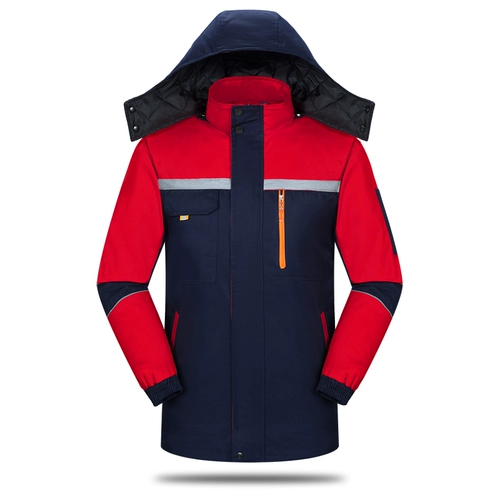 Зимняя куртка для работы, длинный съёмный пуховик, вкладыш, увеличенная толщина, средней длины, делается под заказ