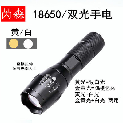 Ruisen Dual Light Source Warm White Yellow Light Orange Sunset Light Portrait Photography Contour Fill Light Focus-Adjustable Flashlight