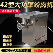 Large capacity stainless steel meat grinder Commercial multifunctional electric stuffing grinder Vegetable grinder Vertical automatic enema machine