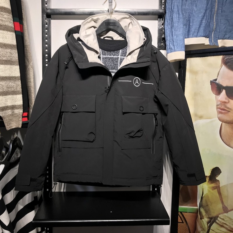 Klaus Kobecjj Men's autumn and winter thick hooded down jacket jacket Men's ski suit jacket Tooling suit