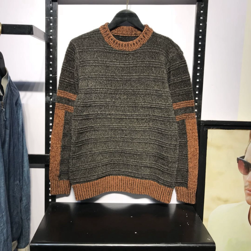 klauskobecjj màu sắc mùa thu và mùa đông nam kết hợp cashmere áo len đan len áo len nam áo len đan áo len nam hàng đầu - Hàng dệt kim