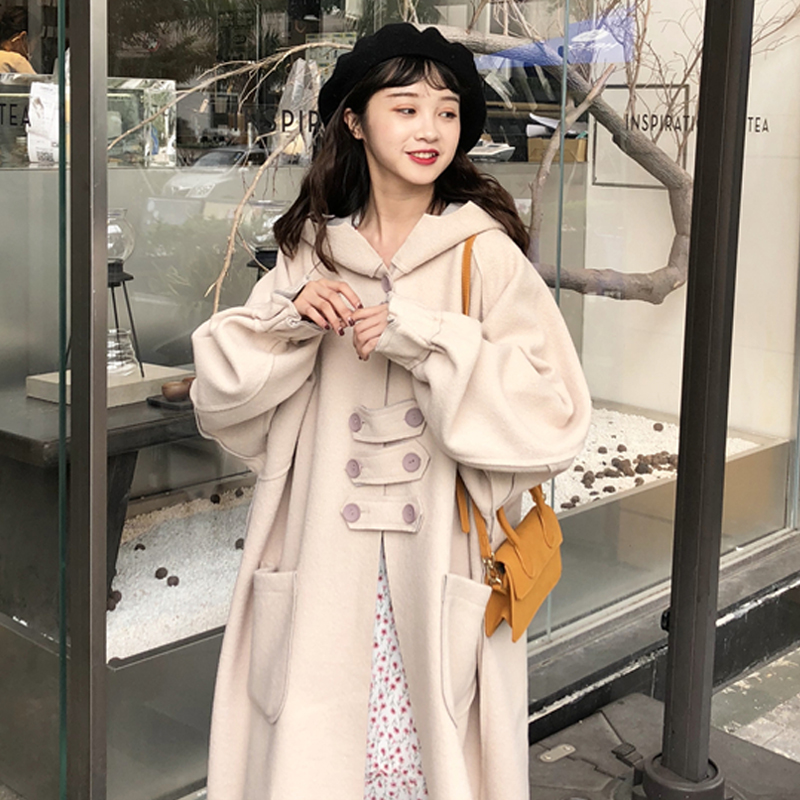 Wool coat women's mid-length autumn and winter 2023 new Korean version loose high-quality thickened double-sided woolen coat