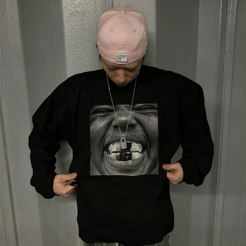 Trendy Brand Kanye Kanye's New Bully Album Merchandise Loose Heavyweight American-Style Base Shirt T-Shirt Long Sleeve Unisex