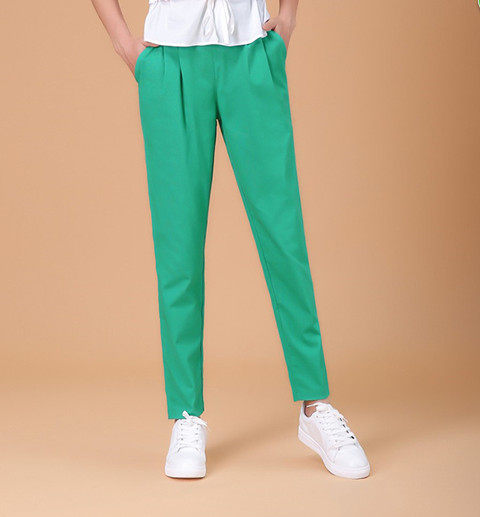 棉麻九分裤女装宽松薄款亚麻裤哈伦裤显瘦休闲