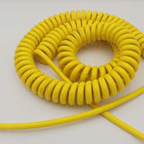 Yellow 5-core 0 5 square spring wire spiral cable 5-core 0 5 square telescopic wire and cable