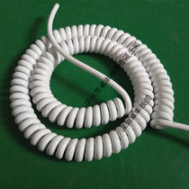 White spring wire 3-core long stretch 5 meters 8 meters 3*0 75 spiral telescopic curve