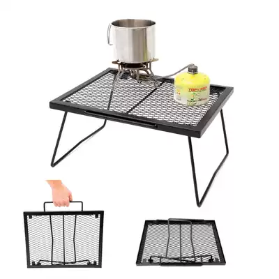 New export Japan outdoor camping folding barbecue table Net table picnic table Low table coffee table drain rack shelf