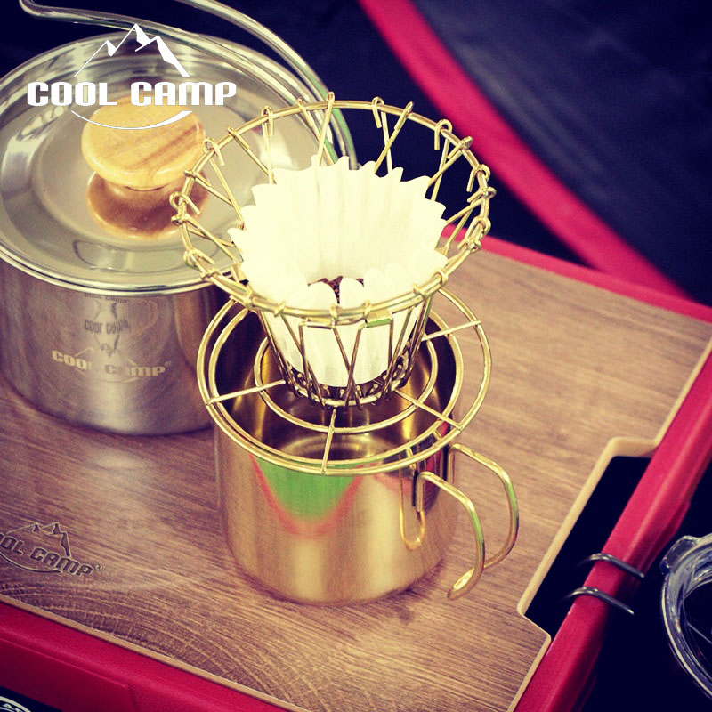 304 Stainless Steel Coffee Rack Coffee Filter Handflush Coffee Drip rack Nordic Outdoor folding portable filter Cup