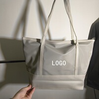 Soft leather large bag women's bag Korean style patchwork handbag large capacity shoulder bag tote bag supports customized logo