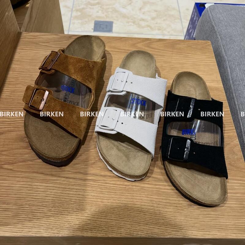 Domestic Stock | Official Genuine Product | Narrow Version Birkenstock Shoes Cork Soft Sole Slide Sandals for Summer Outdoor Wear for Men and Women