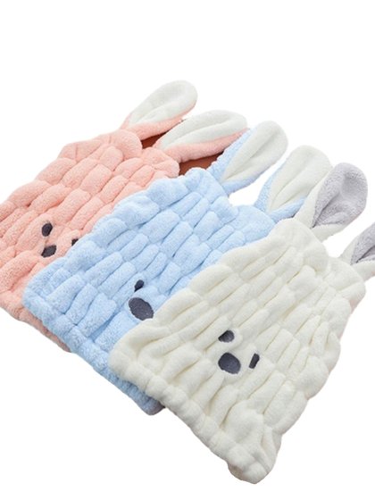 浴帽儿童擦头发毛巾包头干发巾干发帽女可爱卡通小兔子强吸水速干