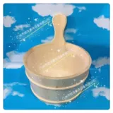 Сауна Хаус маленький деревянный ведро деревянная ложка сауна плита вода бассейн с длинной ложкой пот, вытянутая рука, подъемная деревянная бочка сухой паряк аксессуары воды