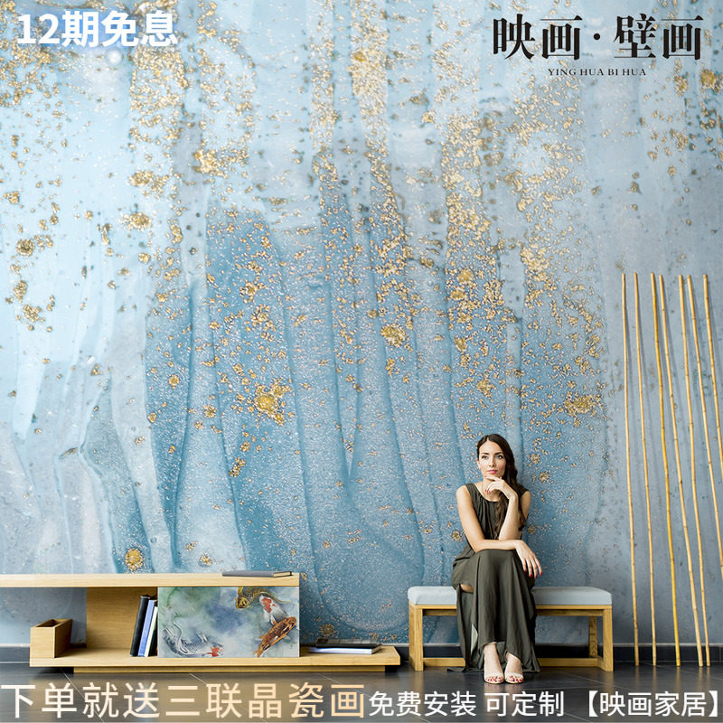 Nordic Abstract Art Oil Painting Light Extravagant Graffiti Wallpaper Living Room TV Background Wall Paper Seamless Custom Mural Wall Cloth