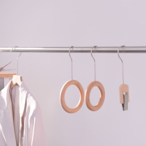 Clothes store special hanger hook S hook scarf rack silk scarf solid wood ring beech wood solid wood no paint ring