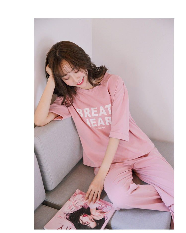 Pyjama pour femme en Coton à manches - Ref 2995380 Image 19