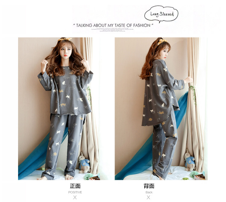 Pyjama pour femme en Coton à manches - Ref 2995380 Image 37