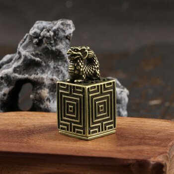 Chaoai hand-carved bronze seal ornaments collection