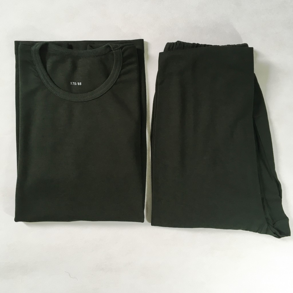 New Autumn Clothes Olive Green Inner Dress Pants Modale Blend Autumn Clothes Suit Warm Round Neckline Underwear