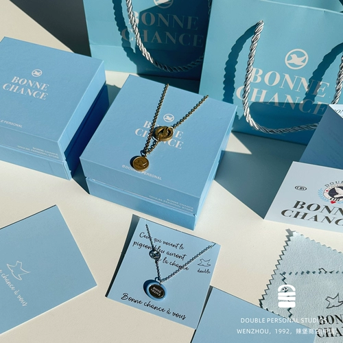 Бонн Шанс серия / голубые голубь титанового стального подвесного ожерелья, которое приносит удачу, движется ~