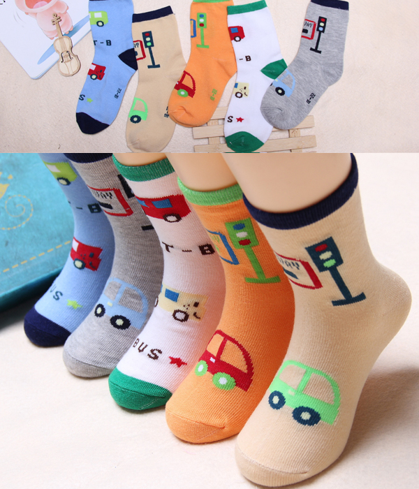 Vớ trẻ em Cotton 7-9-11 Năm Bé trai Lớn Vớ trung bình Dày Vớ nam Mùa thu Mùa đông Vớ cotton quần tất cho bé trai