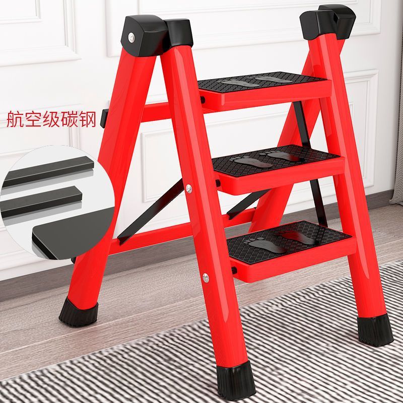 Ladder sensible to home short ladder folding ladders thickened carbon steel herringbone ladders moving stairs telescopic ladder room-Taobao