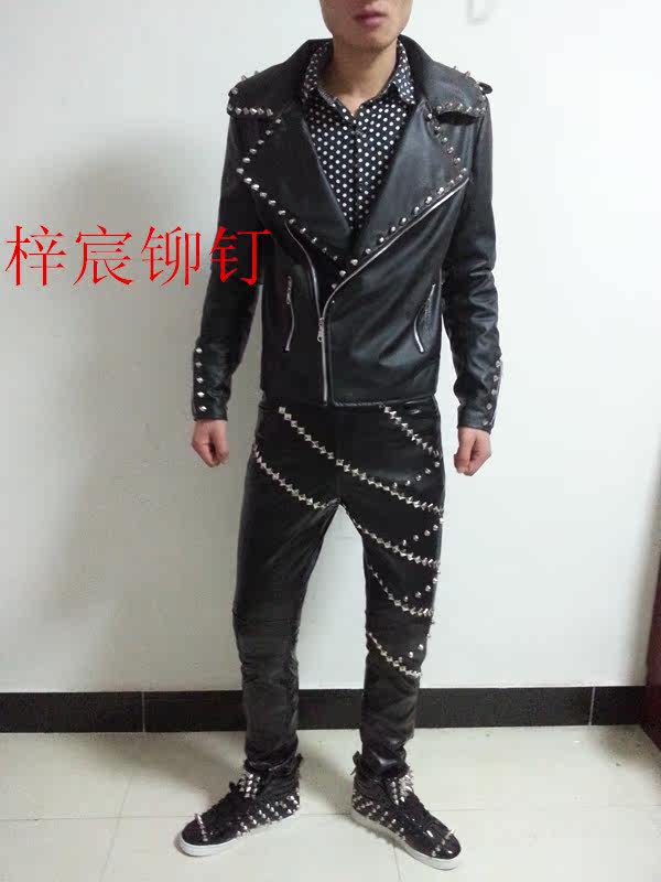 Pantalon cuir homme serré - Ref 1482069 Image 20