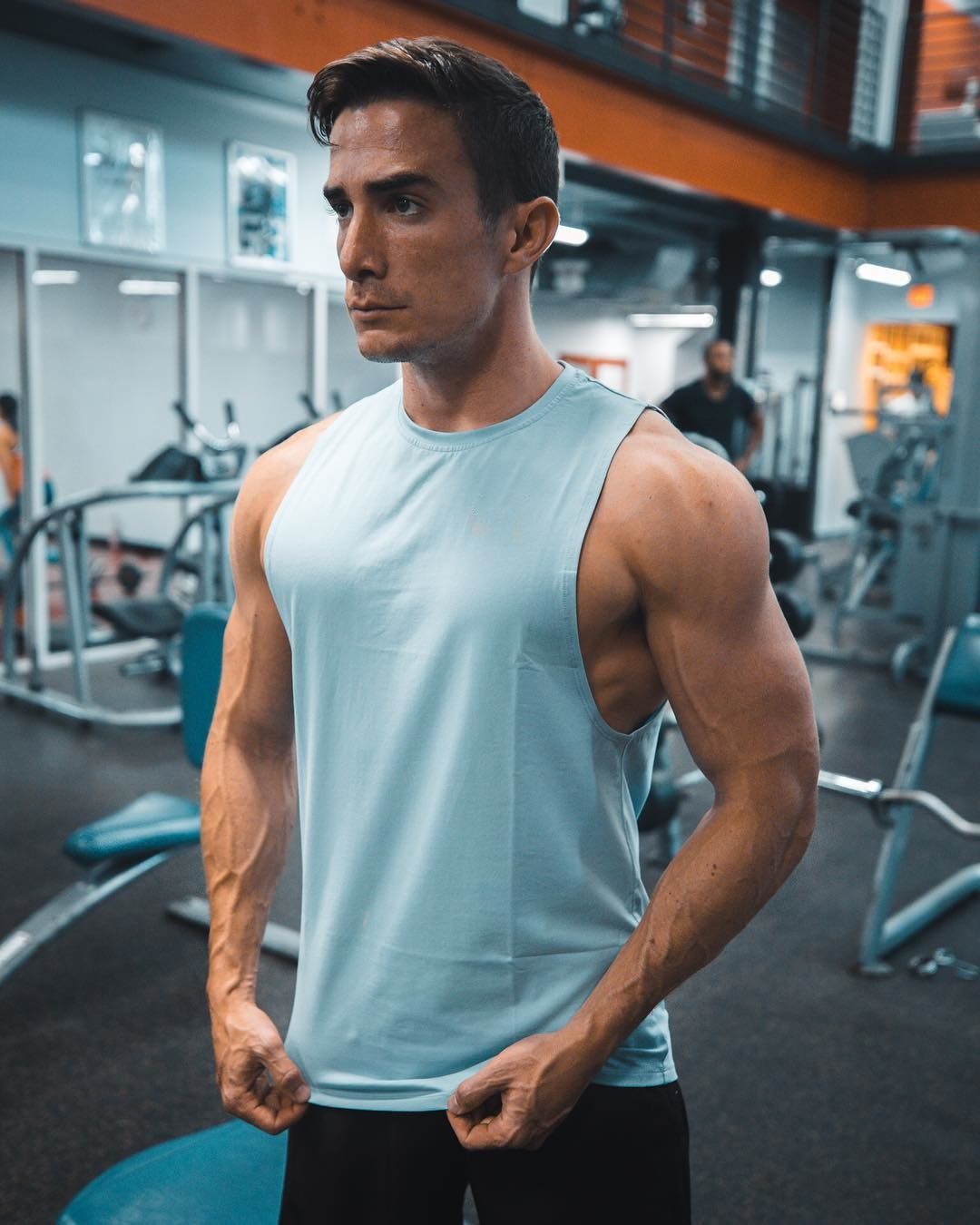 Muscle kangaroo men's gym clothes exercise running exercise bodybuilding training loose sleeveless vest roll iron vest