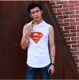 Mùa hè cơ bắp anh em với mũ thể thao đầu gối vai cotton tập thể dục cắt tay áo vest không tay áo thun áo khoác giả vest nam hàn quốc