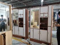 Quick-cut barber shop equipment full set of shopping mall cabinets solid wood custom barber mirror table Quick-cut 10 yuan quick-cut equipment