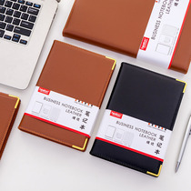 Leather business notebook thickened wide grid notepad office notepad sewing work diary custom LOGO