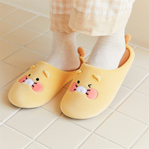 KAKAO FRIENDS cartoon spring planting choonsik home casual round head room Baotou Soft bottom suede slippers