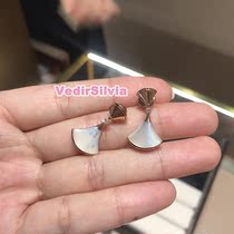 Korean one-on-one video Bvlgari Bvlgari DIVA series white fan drop earrings earrings