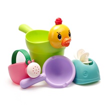  Baby shampoo cup Bathroom splash sprinkler Baby bath toy waterwheel sprinkler pot childrens beach sand play set